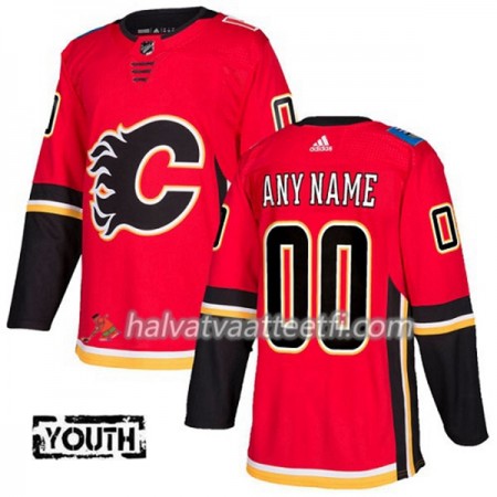 Lasten NHL Calgary Flames Custom Adidas 2017-2018 Punainen Authentic